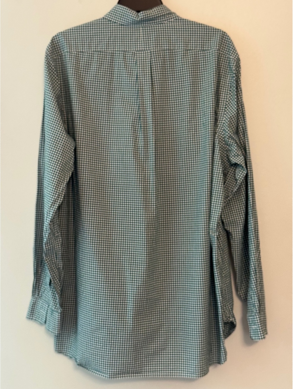 Ralph Lauren Men's Green and White Check Stretch Cotton Button-Down Shirt XL - Picture 3 of 4